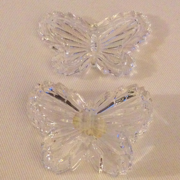 Crystal Butterfly Trinket Box - Gorham Full Lead Crystal - Picture 8 of 8